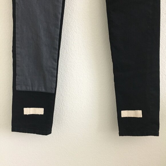 Off-White StreetWear Womens Size 27 Jean 2013 Rare Black Patchwork Logo Jean - Picture 3 of 16